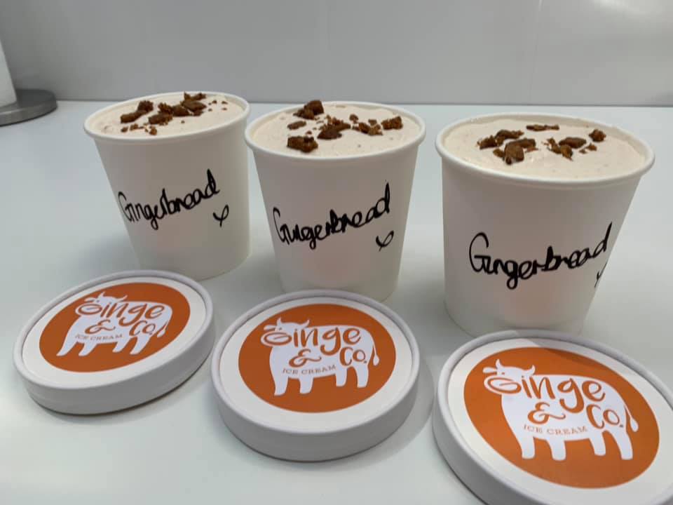 450ml Tub of Homemade Gingerbread Ice Cream