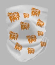 Load image into Gallery viewer, Snood - One Size    White with Orange Logo
